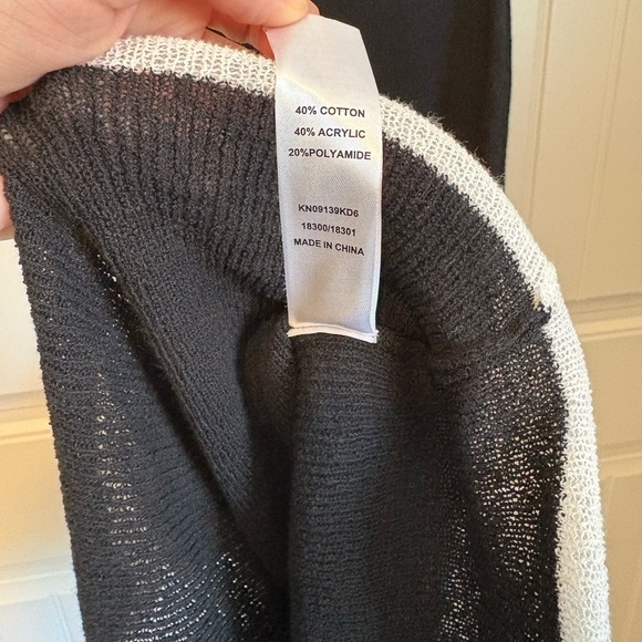 NWT Meshki Melodie Halter Knit Maxi Dress - Black/White size large - Picture 10 of 11